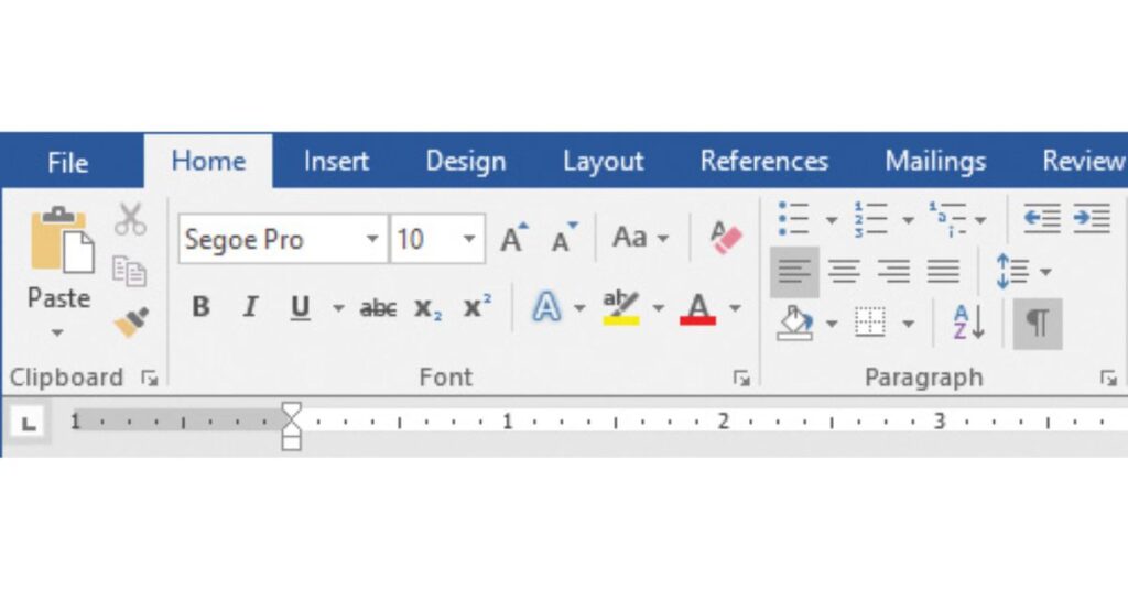 insert a vertical line in Word using a bar tab