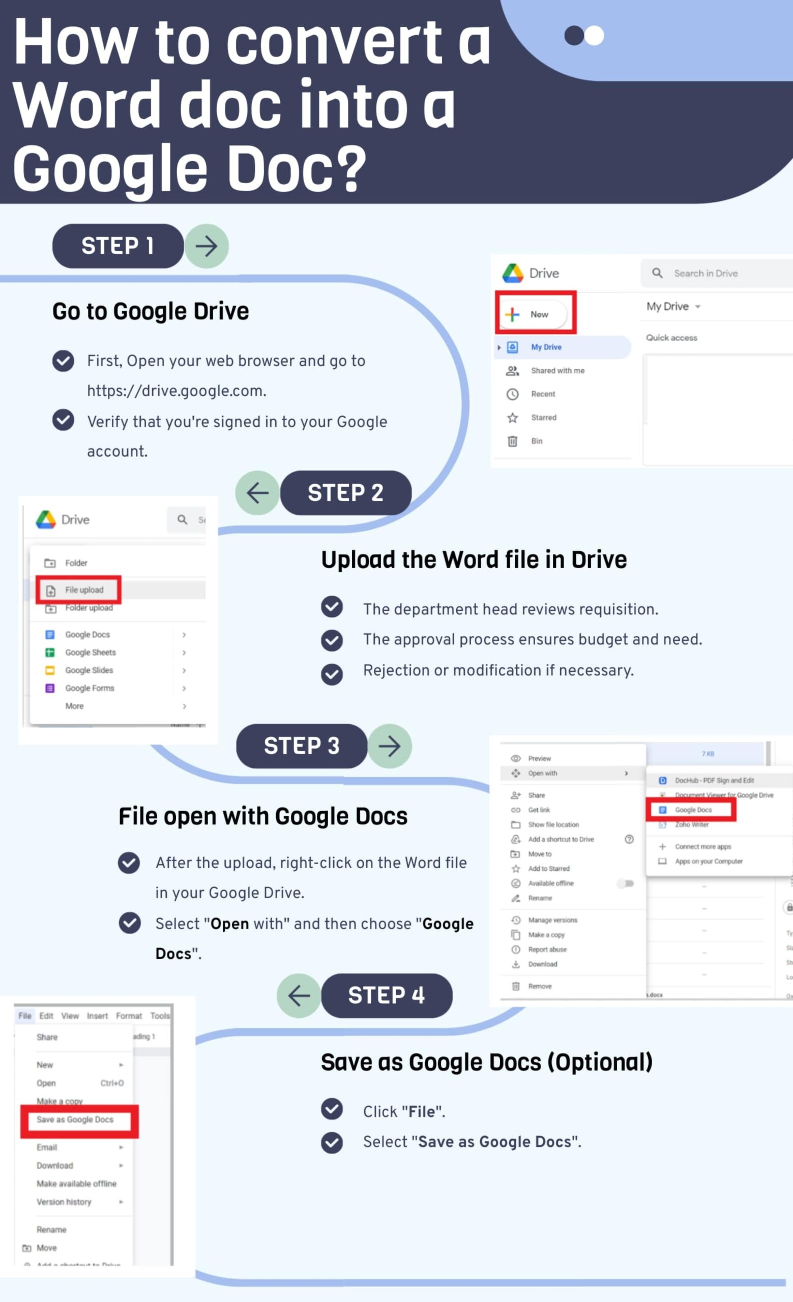 How to convert a Word doc into a Google Doc step by step guide