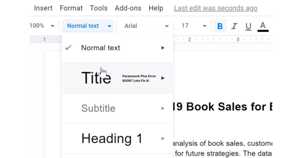 Styles feature in google docs