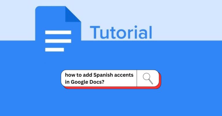 how to add Spanish accents in Google Docs